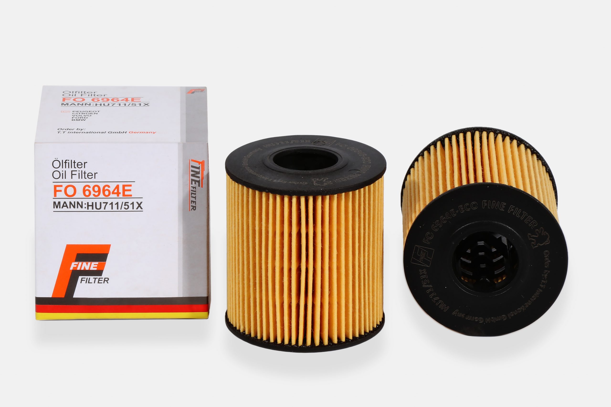 فیلتر روغن پژو 206 و 207 ECO-طرح هنگست آلمان FO 6964ECO فاین فیلتر | یدک فیلتر